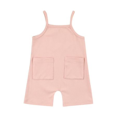 TheFound Baby Girls Short Jumpsuit Playsuit Spaghetti Straps Solid Color Sleeveless Summer Casual Rompers with Pockets
TheFound Baby Girls Short Jumpsuit Playsuit Spaghetti Straps Solid Color Sleeveless Summer Casual Rompers with Pockets