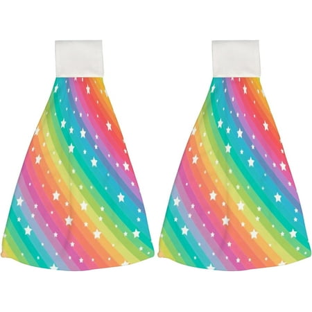 2 Pcs Hanging Towels Dish Towels Colorful Line and Funny Stars Absorbent Hand Towels with Hanging Loop Washcloth for Bathroom Kitchen
2 Pcs Hanging Towels Dish Towels Colorful Line and Funny Stars Absorbent Hand Towels with Hanging Loop Washcloth for Bathroom Kitchen