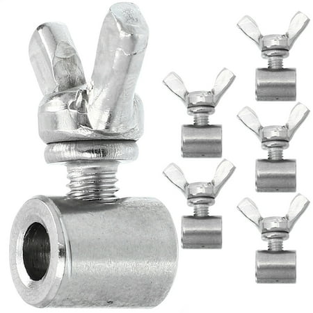 6pcs Wire Rope Clamp Outdoor Cable Clip Heavy Duty Clip Clamp Screw Fastener