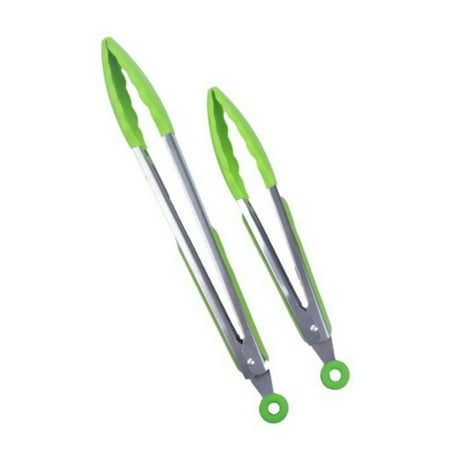 Kitchen Tongs Stainless Steel with Non-Stick Silicone Tips Set of 2 Utensils for Cooking Barbecue Grilling Serving Salad by Classic Cuisine
Kitchen Tongs Stainless Steel with Non-Stick Silicone Tips Set of 2 Utensils for Cooking Barbecue Grilling Serving Salad by Classic Cuisine