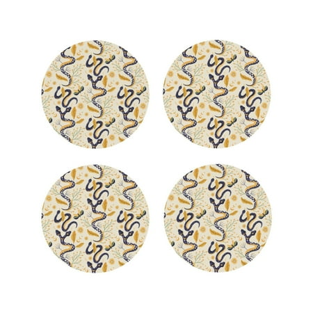 Drink Coasters Set of 4 Abstract Cute Double Headed Snake Leather Coasters for Coffee Table Protector Heat Resistant Cute Coasters for Home Decor Housewarming Gifts Bar Kitchen 4 Inch Round Shape
Drink Coasters Set of 4 Abstract Cute Double Headed Snake Leather Coasters for Coffee Table Protector Heat Resistant Cute Coasters for Home Decor Housewarming Gifts Bar Kitchen 4 Inch Round Shape