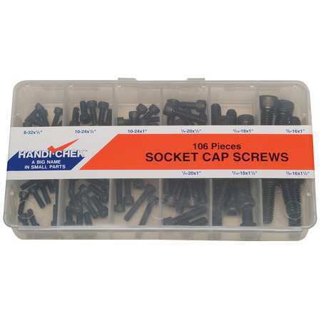 Wwg-Disp-Cap106 Socket Cap Scrw Asst 106 Pcs 9 Szs