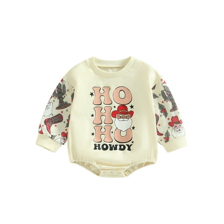 Thaisu Baby Boys Girls Christmas Romper Long Sleeve Crew Neck Letters Print Bodysuit for Autumn Winter
Thaisu Baby Boys Girls Christmas Romper Long Sleeve Crew Neck Letters Print Bodysuit for Autumn Winter