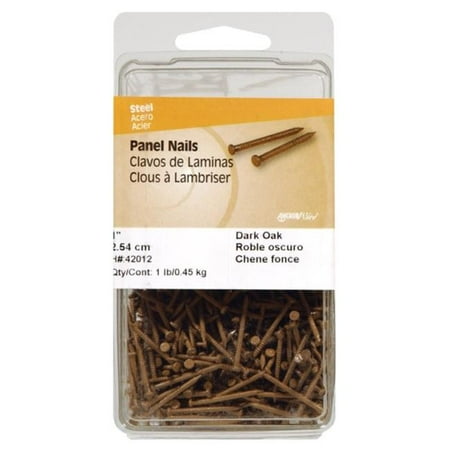 Hillman 42012 1 lbs Panel Nails Dark Oak - 1 in. - pack of 3