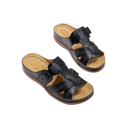 Avamo Womens Comfy Platform Slipper Ladies Vintage Open Toe Slides Sandals Comfort Summer Beach Wedge Walking Casual Shoes Black Shoes Size 10
Avamo Womens Comfy Platform Slipper Ladies Vintage Open Toe Slides Sandals Comfort Summer Beach Wedge Walking Casual Shoes Black Shoes Size 10
