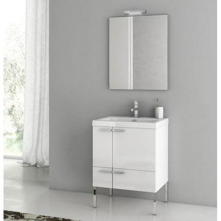 ACF by Nameeks ACF ANS01-GW New Space 23-in. Single Bathroom Vanity Set - Glossy White