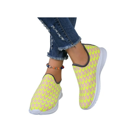 Welliumy Womens Walking Shoes Round Toe Flats Comfort Sneakers Yoga Casual Shoe Running Comfortable Slip On Fluorescent Yellow 6.5
Welliumy Womens Walking Shoes Round Toe Flats Comfort Sneakers Yoga Casual Shoe Running Comfortable Slip On Fluorescent Yellow 6.5