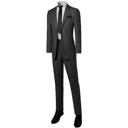 FashionOutfit Men's Contemporary Classic Slim Fit 2pcs Suit Blazer & Dress pants