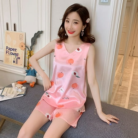 DanceeMangoo 2pcs Women Sleepwear for Summer Short Ice Silk Vest Pajamas Sets Girl Print Pyjama Set Women Nightshirt Sets Sexy Home Wear
DanceeMangoo 2pcs Women Sleepwear for Summer Short Ice Silk Vest Pajamas Sets Girl Print Pyjama Set Women Nightshirt Sets Sexy Home Wear