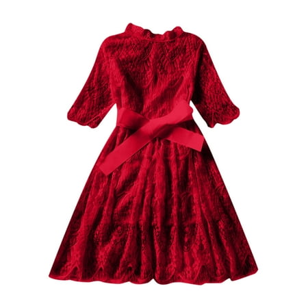 Fesfesfes Toddler Girls Lace Princess Dress Round Neck Bow Lacing Hollow Dress Embroidery Children s Elegant Dress Spring Saving
Fesfesfes Toddler Girls Lace Princess Dress Round Neck Bow Lacing Hollow Dress Embroidery Children s Elegant Dress Spring Saving