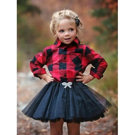 MERSARIPHY Baby Girls Clothes Set Long Sleeve Plaid Shirt Tulle Skirt Suit Princess Christmas
MERSARIPHY Baby Girls Clothes Set Long Sleeve Plaid Shirt Tulle Skirt Suit Princess Christmas