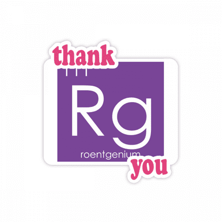 Chestry Elements Period Table Transition Metals Roentgenium Rg Thank You Stickers Quote Grateful
