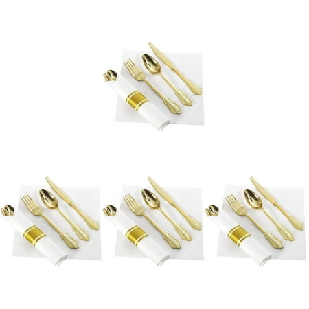 BESTONZON 8 Sets Party Cutlery Set Disposable Forks Spoon Napkin Flatware Serving Kit
BESTONZON 8 Sets Party Cutlery Set Disposable Forks Spoon Napkin Flatware Serving Kit