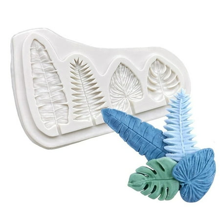 Palm Leaf Silicone Sugarcraft Mold Resin Tools Cupcake Baking Mould Fondant B WA