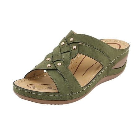 Youmylove Women Solid Color Slip On Casual Open Toe Wedges Comfortable Shoes Sandals Slippers Summer Comfy Daily Simple Walking Footwears
Youmylove Women Solid Color Slip On Casual Open Toe Wedges Comfortable Shoes Sandals Slippers Summer Comfy Daily Simple Walking Footwears