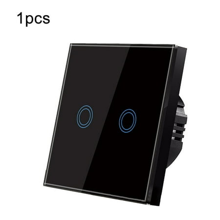 Wall Touch Switch 220V EU Crystal Glass Panel 1/2Gang 1 Way Light Sensor Switche