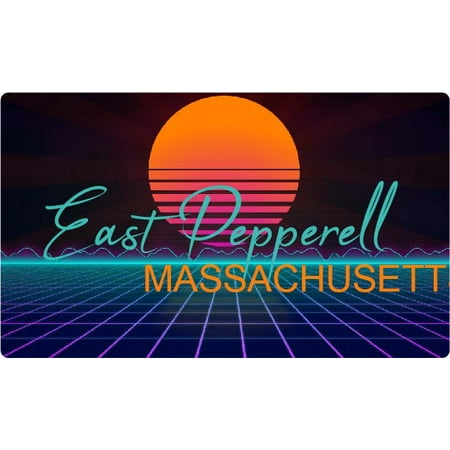 East Pepperell Massachusetts 4 X 2.25-Inch Fridge Magnet Retro Neon Design