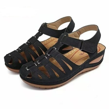 Cathalem Womens Platform Sandals Size 14 Roman Style Large Size Hook Loop Solid Comfort Wedge Sandals Womens Slide Sandals Black 7
Cathalem Womens Platform Sandals Size 14 Roman Style Large Size Hook Loop Solid Comfort Wedge Sandals Womens Slide Sandals Black 7