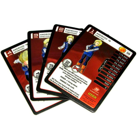 Set of 4 Android 18 Personality Single Cards Dragon Ball Z