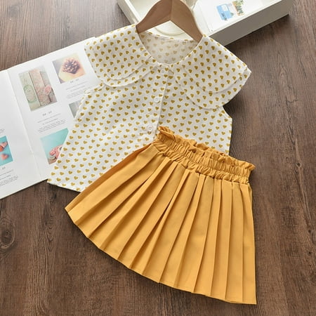 Hunpta Skirt T-shirt Kids Sleeveless outfit Clothes Set Baby Top+Folding Print Girls Girls Outfits&Set
Hunpta Skirt T-shirt Kids Sleeveless outfit Clothes Set Baby Top+Folding Print Girls Girls Outfits&Set