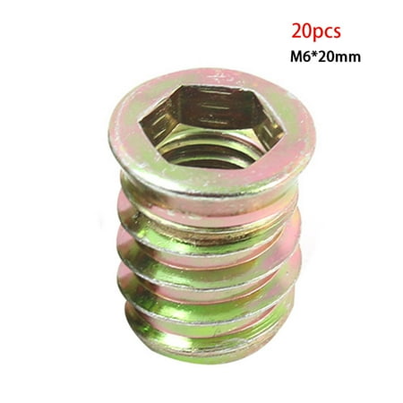 Wood Furniture Threaded Insert Cabinet Drawer Wardrobe Nut Socket Pre-insert Hardware M6x20mm
Wood Furniture Threaded Insert Cabinet Drawer Wardrobe Nut Socket Pre-insert Hardware M6x20mm