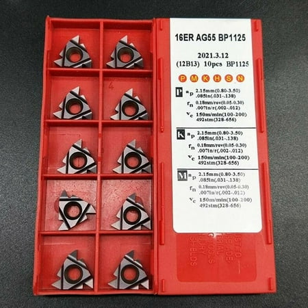 MMT16ER AG55 BP1125 Indexable CNC carbide Threading inserts Left for SER holder