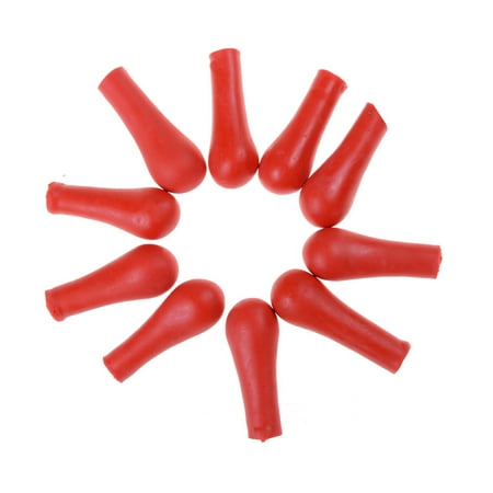 10Pcs Red Rubber Head For Dropper Sucker Thicken Latex Cap For Lab/Chemistry
