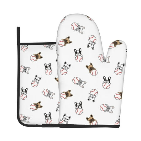 Xecao Bbaseball Dog Pattern Oven Mitts and Pot Holders Sets Heat Resistant Silicone Oven Mittens Extra Thicken Long Kitchen Cotton Oven Glove for Cooking
Xecao Bbaseball Dog Pattern Oven Mitts and Pot Holders Sets Heat Resistant Silicone Oven Mittens Extra Thicken Long Kitchen Cotton Oven Glove for Cooking