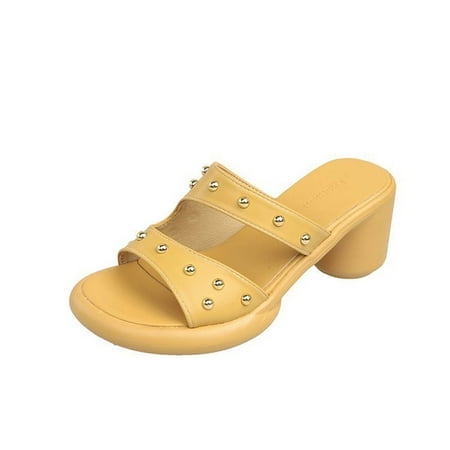 Abcnature Women Sandals Clearance 2023! Women s Heeled Sandals Backless Mules Slip On Block Heels Casual Comfortable Chunky Heel Slippers High Heel Fashion Slippers Non-Slip
Abcnature Women Sandals Clearance 2023! Women s Heeled Sandals Backless Mules Slip On Block Heels Casual Comfortable Chunky Heel Slippers High Heel Fashion Slippers Non-Slip