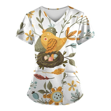 XHJUN Long Sleeve Scrub Tops Women Women s Stretchy Printed V-Neck Short Sleeve Scrub Top Yellow L
XHJUN Long Sleeve Scrub Tops Women Women s Stretchy Printed V-Neck Short Sleeve Scrub Top Yellow L