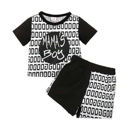12 Months Baby Boys Clothes 18 Months Boys 2PCS Summer Outfits Set Letter Print Toddler Boys Short Sleeve Top Shorts Set Black
12 Months Baby Boys Clothes 18 Months Boys 2PCS Summer Outfits Set Letter Print Toddler Boys Short Sleeve Top Shorts Set Black