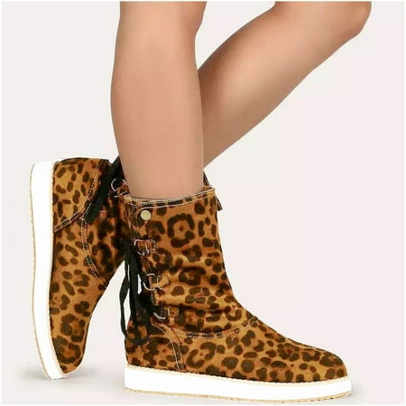 FITORON Womens Mid Calf Boots- Shoes Fashion Leopard Snake Pattern Laceing Low-heeled Thicken Non-slip Middle Boots Brown 36
FITORON Womens Mid Calf Boots- Shoes Fashion Leopard Snake Pattern Laceing Low-heeled Thicken Non-slip Middle Boots Brown 36