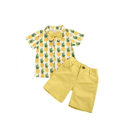 Calsunbaby Summer Boys Clothes Sets Pineapple/Dinosaur Printed Short Sleeve Shirt and Short
Calsunbaby Summer Boys Clothes Sets Pineapple/Dinosaur Printed Short Sleeve Shirt and Short