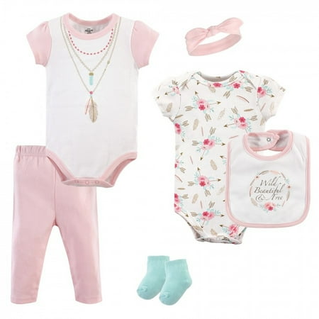 Little Treasure Baby Girl Layette 6-Piece Set Boho 9-12 Months