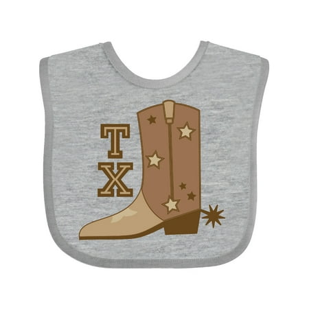 Inktastic Texas Cowboy Boot Gift Baby Boy or Baby Girl Bib