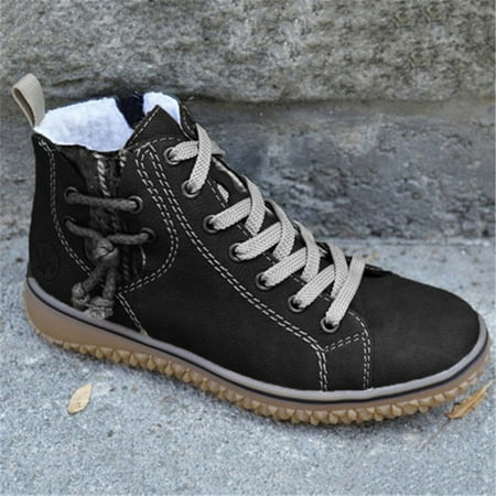 Women s Ankle Boot with Plush Liner Vintage Style Casual Ankle Sneakers Warm Lining PU High Top Shoes for Winter New
Women s Ankle Boot with Plush Liner Vintage Style Casual Ankle Sneakers Warm Lining PU High Top Shoes for Winter New