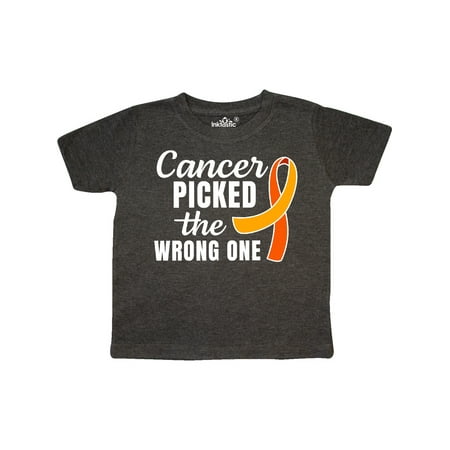 Inktastic Leukemia Awareness Cancer Picked the Wrong One Orange Ribbon Gift Toddler Boy or Toddler Girl T-Shirt
Inktastic Leukemia Awareness Cancer Picked the Wrong One Orange Ribbon Gift Toddler Boy or Toddler Girl T-Shirt