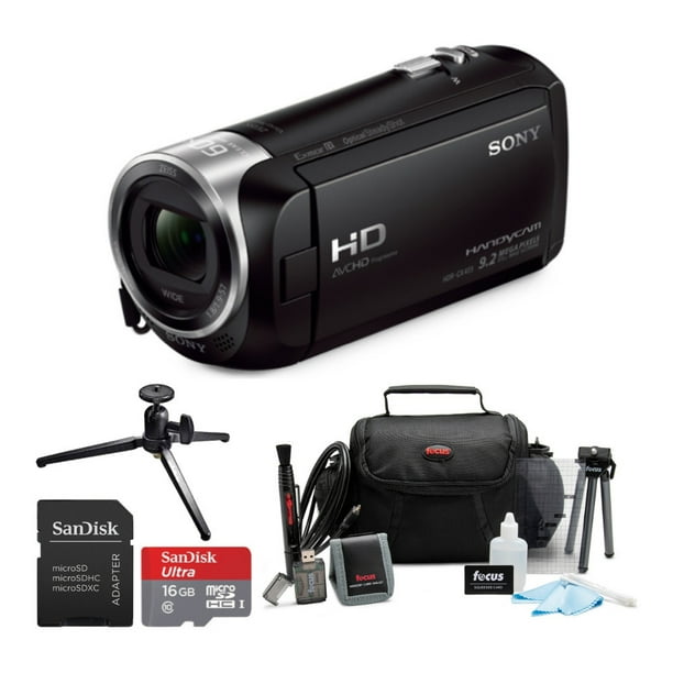 Sony HDRCX405 Handycam HD Camcorder with 16GB microSD Card and Accessory Bundle