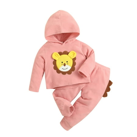 WTchilds Babies Pink Long Sleeve Casual 2PCS Outfits Unisex Hooded Cartoon Printing Pants Set
WTchilds Babies Pink Long Sleeve Casual 2PCS Outfits Unisex Hooded Cartoon Printing Pants Set