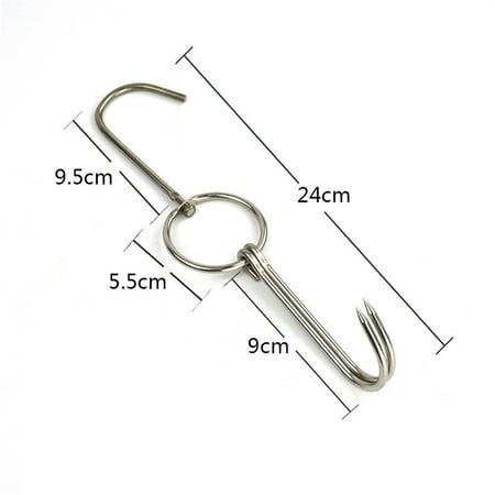 Stainless Steel Double Meat Hooks Roast Ducks Bacons Shop Hook BBQ Grill Hanger Cooking Tools Accessories
Stainless Steel Double Meat Hooks Roast Ducks Bacons Shop Hook BBQ Grill Hanger Cooking Tools Accessories