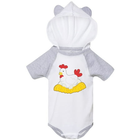 Inktastic Chicken in nest Gift Baby Boy or Baby Girl Bodysuit