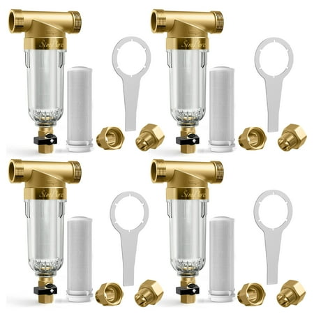 40μm/200μm Whole House Spin Down Water Filter Clear Sediment Water Pre-Filter 4
40μm/200μm Whole House Spin Down Water Filter Clear Sediment Water Pre-Filter 4