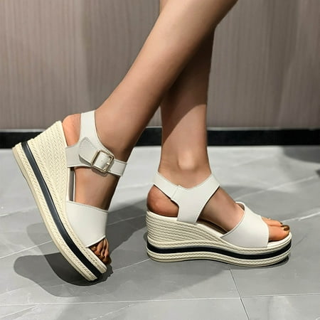 uikmnh Women Shoes Sole Breathable Strap Sandals Thick Mouth Buckle Ladies Wedge Heel Shoes Fish Women s sandals Beige 7.5
uikmnh Women Shoes Sole Breathable Strap Sandals Thick Mouth Buckle Ladies Wedge Heel Shoes Fish Women s sandals Beige 7.5