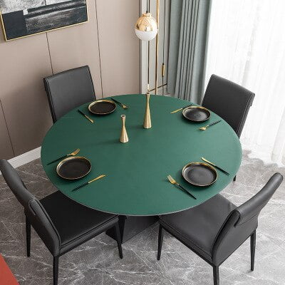 dosili Solid color leather Round tablecloth Waterproof oilproof heat-resistant table mat Odorless party wedding table deco cover pad
dosili Solid color leather Round tablecloth Waterproof oilproof heat-resistant table mat Odorless party wedding table deco cover pad