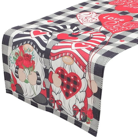 Valentines Gnome Table Runner Dining Table Runner Party Table Decoration