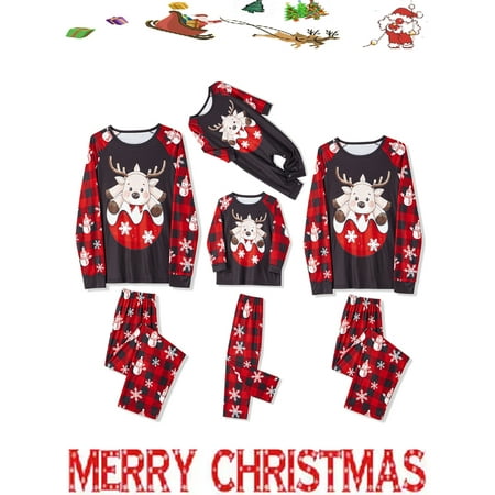 Jamlynbo Matching Family Christmas Pajamas Long Sleeve Elk Print Tops+ Plaid Pants Sleepwear Jammies Set Nightwear for Adults Kids
Jamlynbo Matching Family Christmas Pajamas Long Sleeve Elk Print Tops+ Plaid Pants Sleepwear Jammies Set Nightwear for Adults Kids