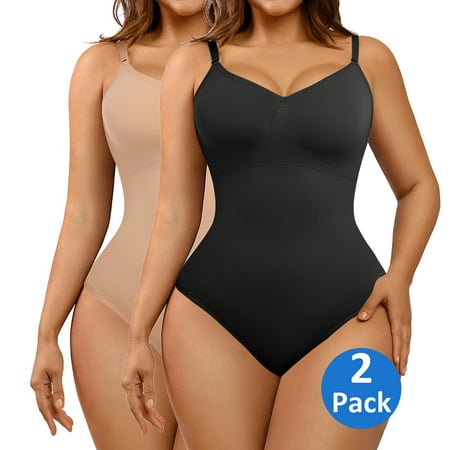 COMFREE 2 pack Bodysuit for Women Tummy Control Shapewear Seamless Sculpting Thong Body Shaper
COMFREE 2 pack Bodysuit for Women Tummy Control Shapewear Seamless Sculpting Thong Body Shaper
