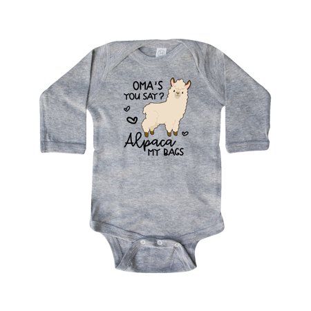 Inktastic Oma s You Say Alpaca My Bags Gift Baby Boy or Baby Girl Long Sleeve Bodysuit
Inktastic Oma s You Say Alpaca My Bags Gift Baby Boy or Baby Girl Long Sleeve Bodysuit