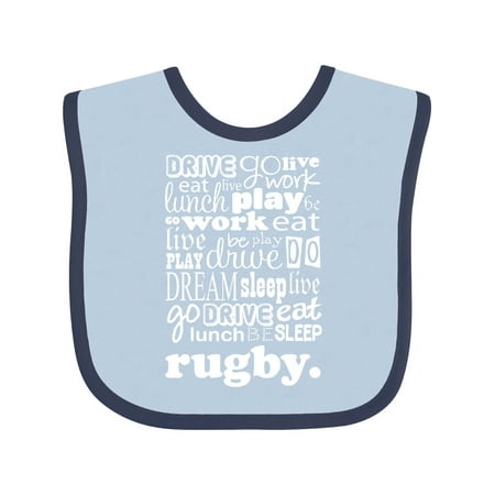 Inktastic Rugby Player Sports Gift Gift Baby Boy Bib