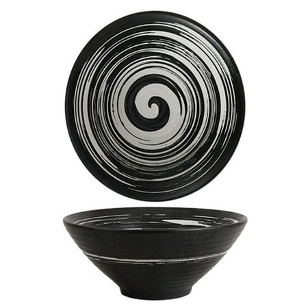 Large Ceramic Ramen Bowl Set Of 2 Microwave Bowl Set For Kitchen Soup Bowl For Cereals Salads. Microwave And Oven Safe.-Black circle-9 in
Large Ceramic Ramen Bowl Set Of 2 Microwave Bowl Set For Kitchen Soup Bowl For Cereals Salads. Microwave And Oven Safe.-Black circle-9 in